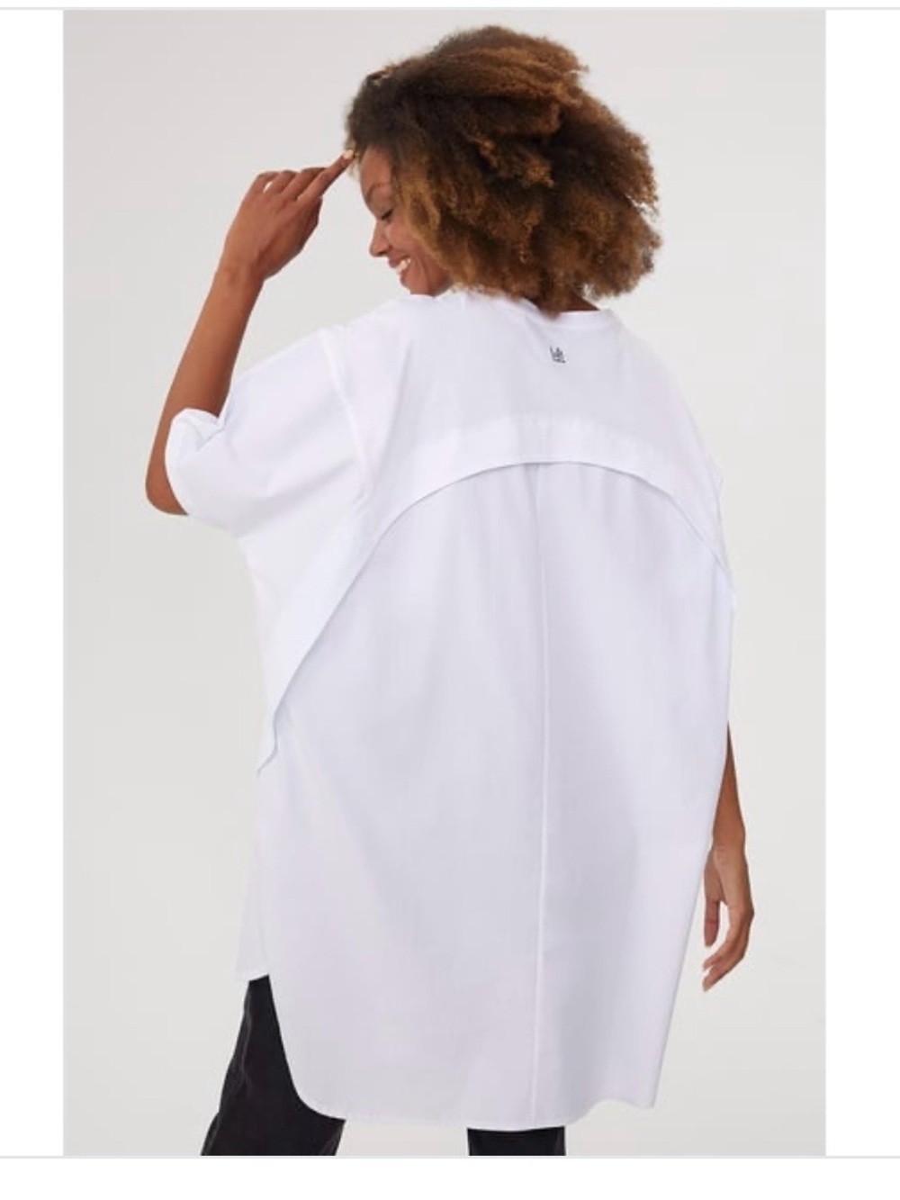 Zara White Layered Button-Front High-Low Tunic - Picture 2 of 3